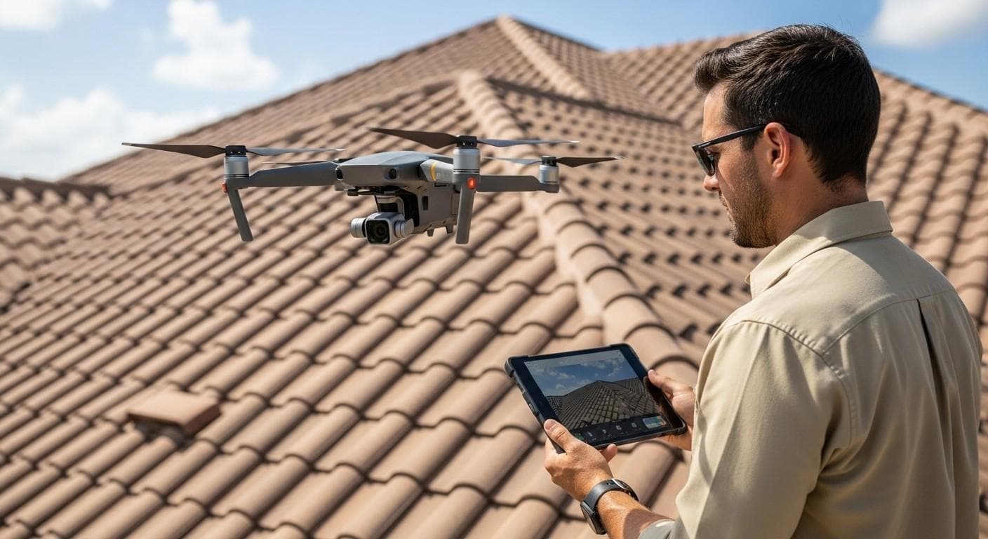 Operator controlling a drone with a remote controller